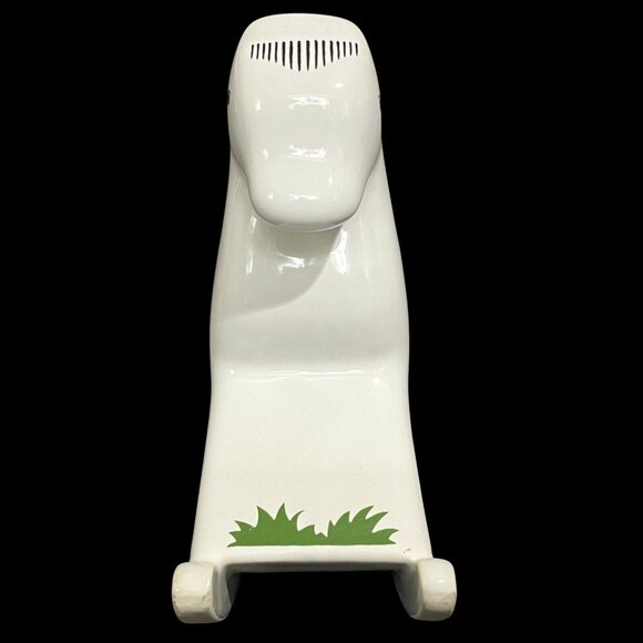 Vintage 1970s Waechtersbach German Porcelain Rocking Horse Piggy Bank Key/Lock - Picture 4 of 11